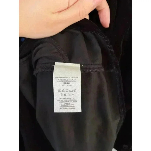 Free People Always Forever Black Velvet Embroidered Tunic Dress XS Oversized - Picture 5 of 12